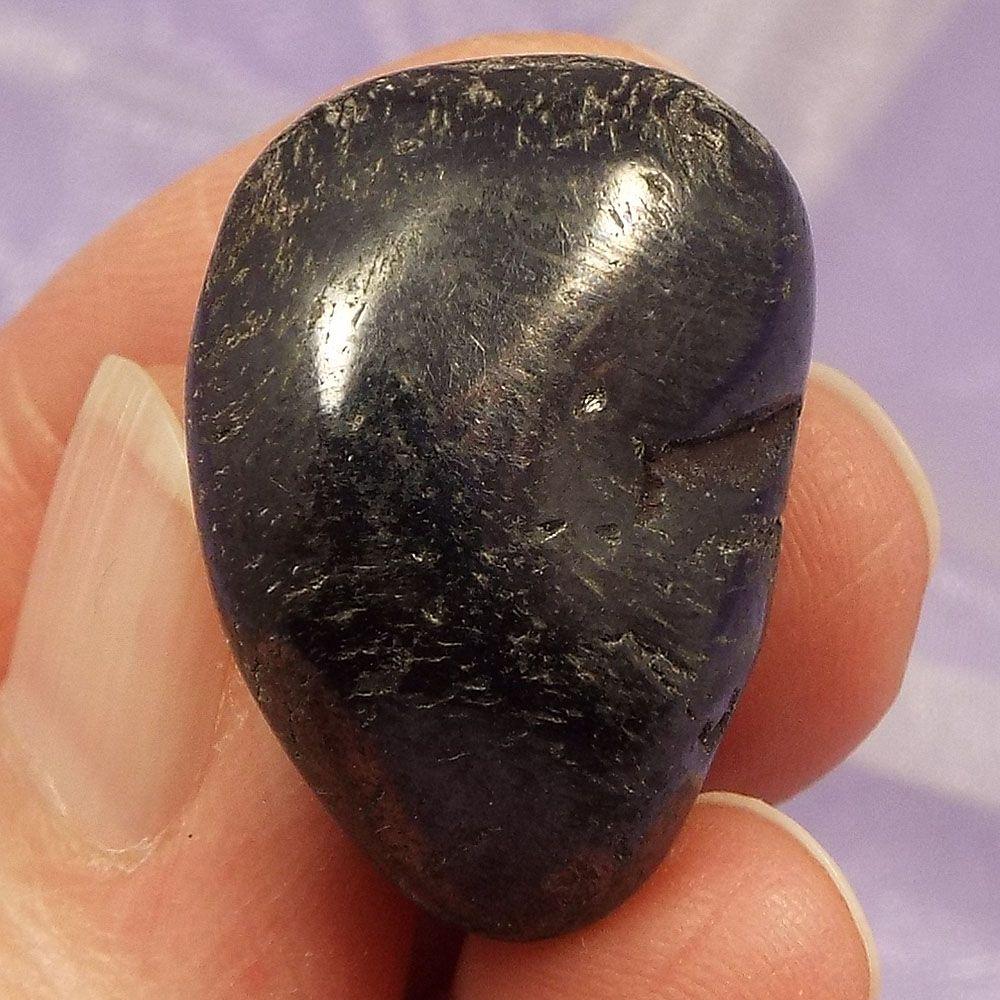 Very rare Alabandite crystal tumble stone, Alabandine 18.3g SN48645