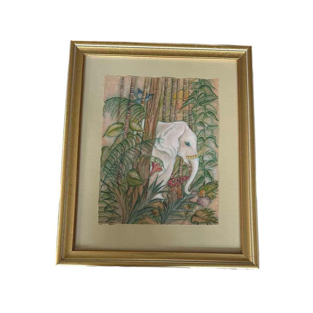 Unknown Artist - Elephant blanc - gerahmt