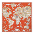 Inoui Editions - Inoui Editions - Atlas orange - Carre 130 x 130 cm soie et modal - ARTY DANDY