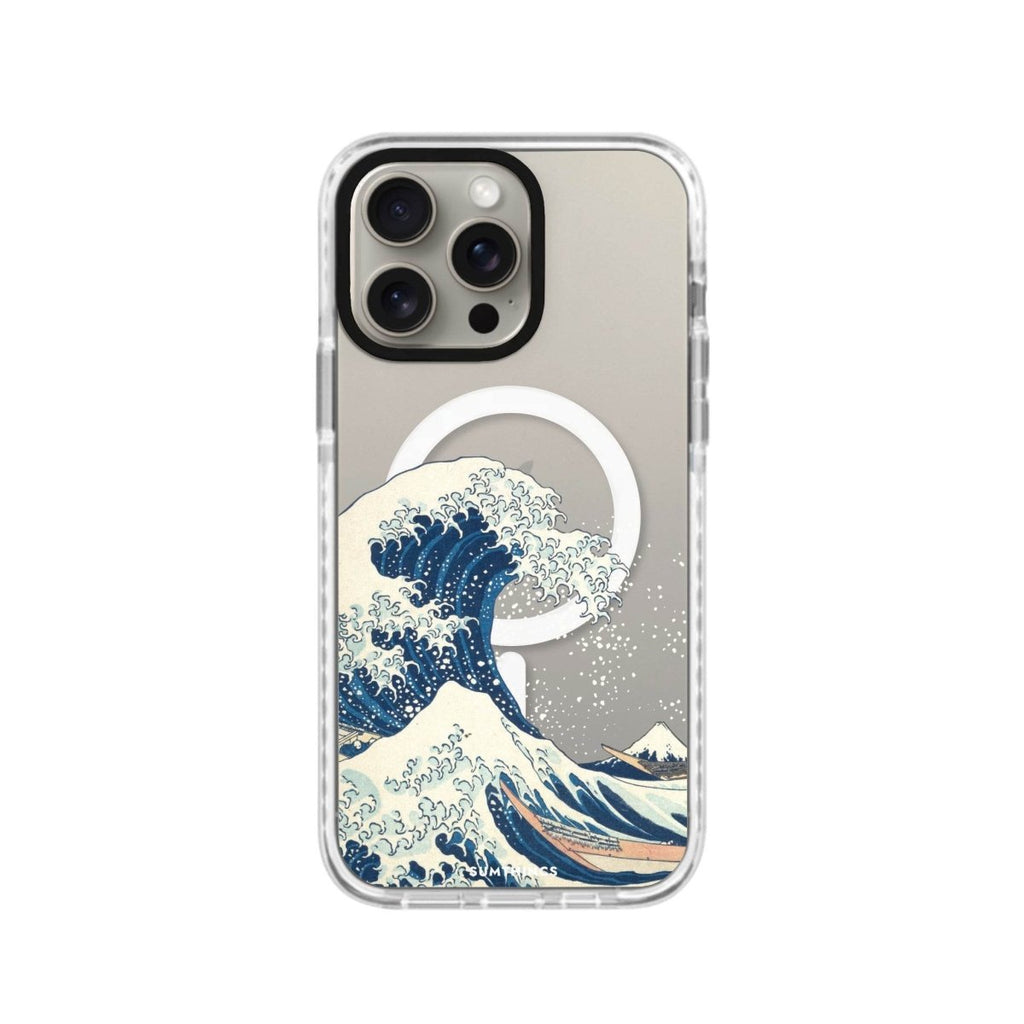 iPhone 14 Plus Waves Magsafe Procase Şeffaf Telefon Kılıfı Beyaz Şeffaf - SUMTHINCS