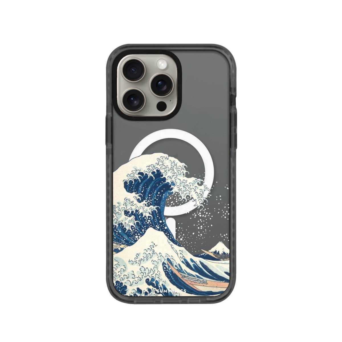 iPhone 14 Plus Waves Magsafe Procase Şeffaf Telefon Kılıfı Antrasit - SUMTHINCS