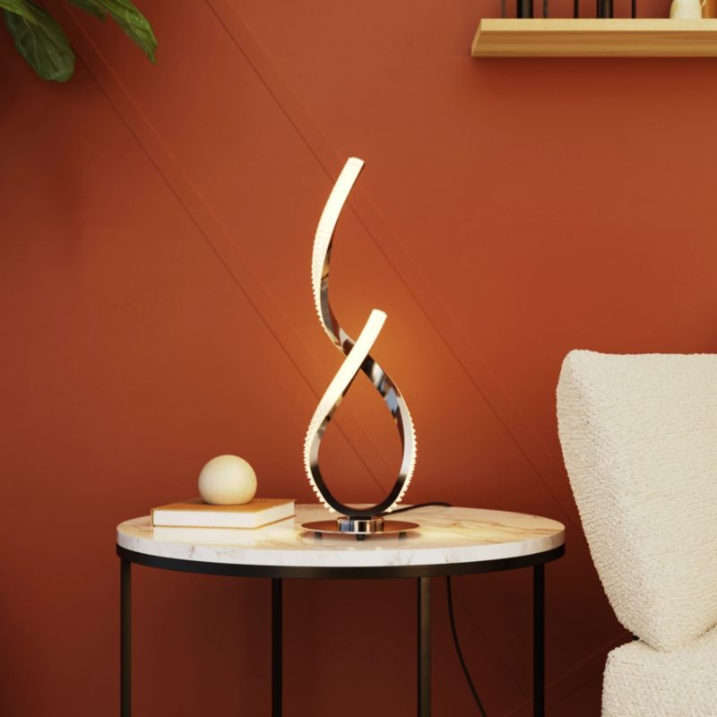 GoodHome Darien bordlampe 700 lm 3000 K krom med dæmper