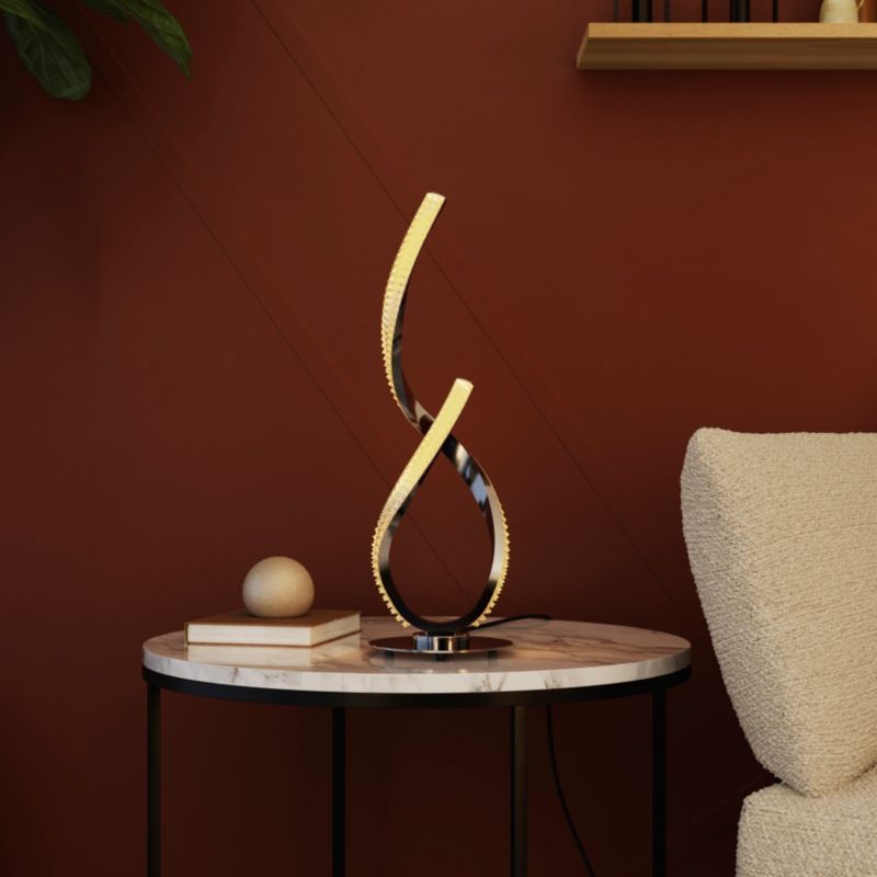 GoodHome Darien bordlampe 700 lm 3000 K krom med dæmper