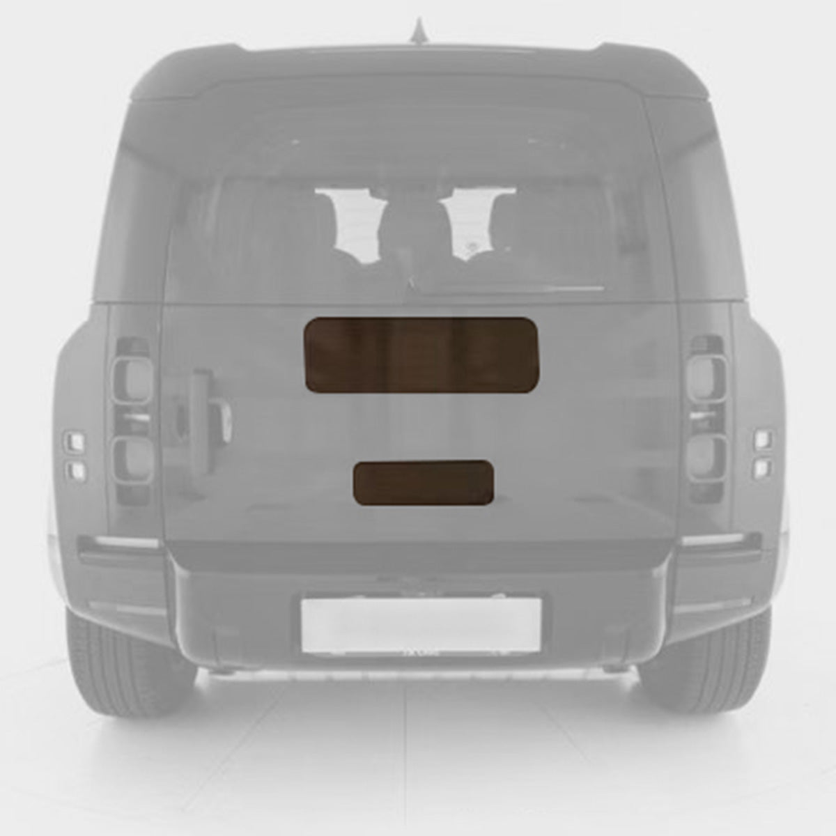 Land Rover Defender with Spare Wheel Cover installed