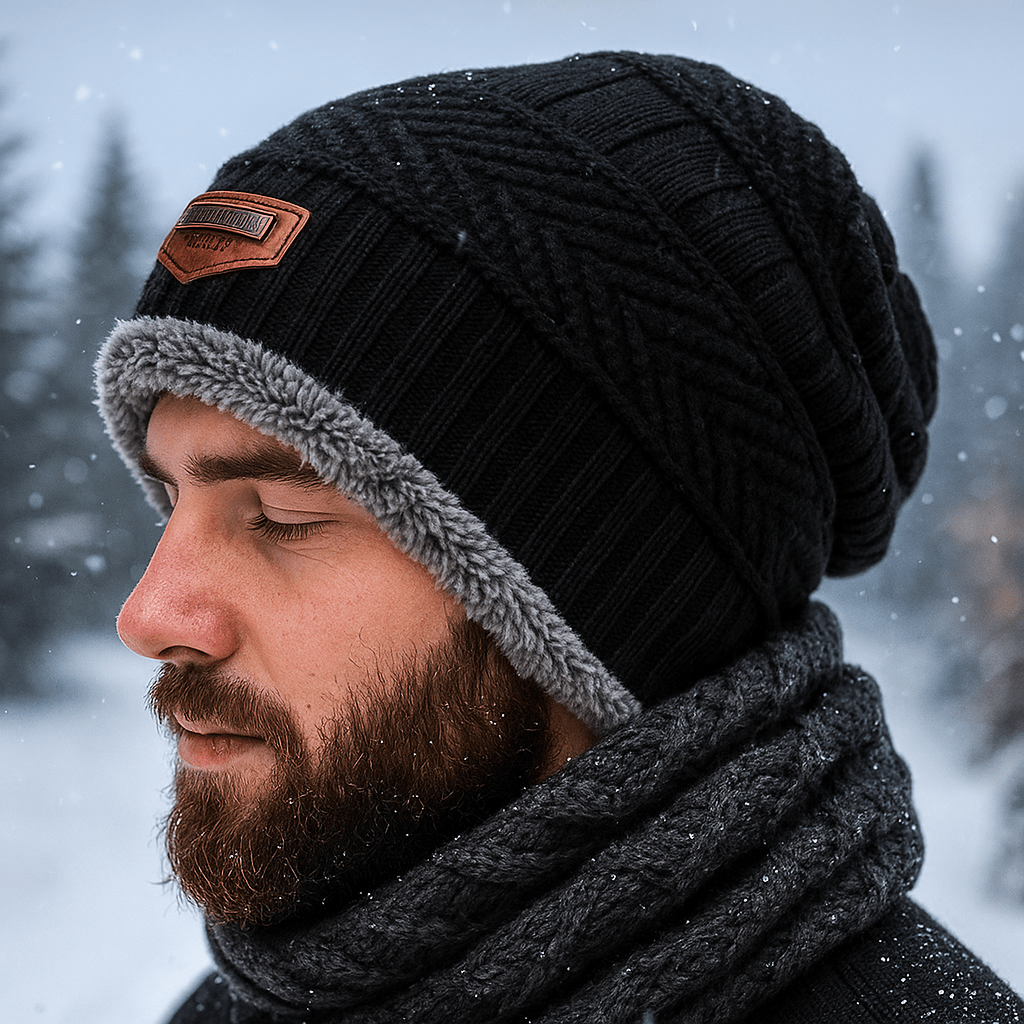Lukas – Czapka Zimowa Podwójna z Futrem Ultra Ciepła