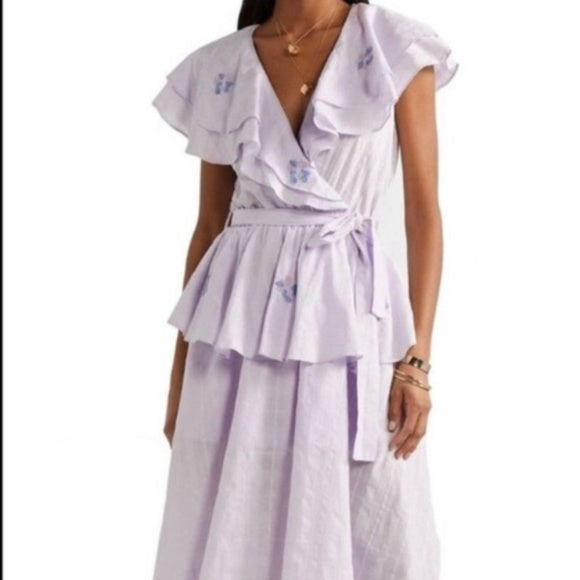 Innika Choo | Dresses | Innika Choo Lavender Scallop Midi Dress