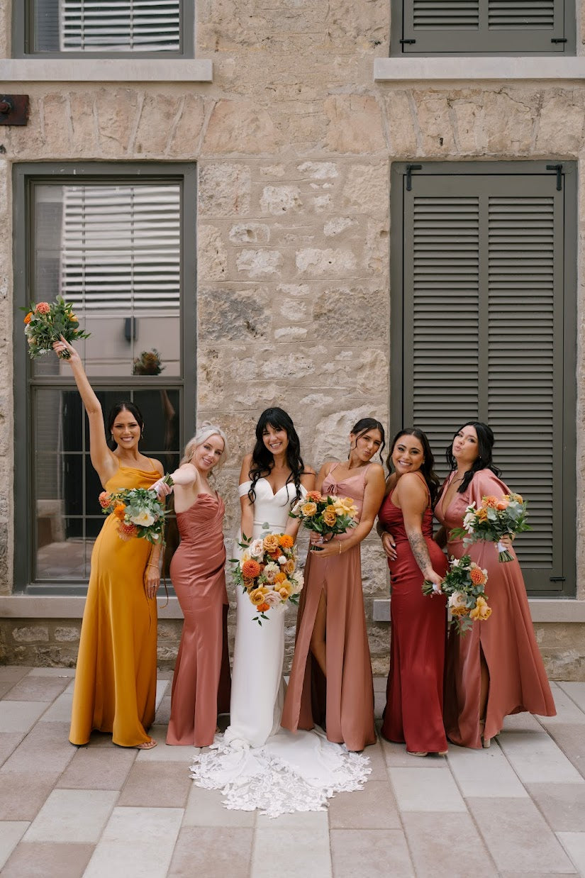 Radiant Hues: Embracing the Warmth of Orange Bridesmaid Dresses