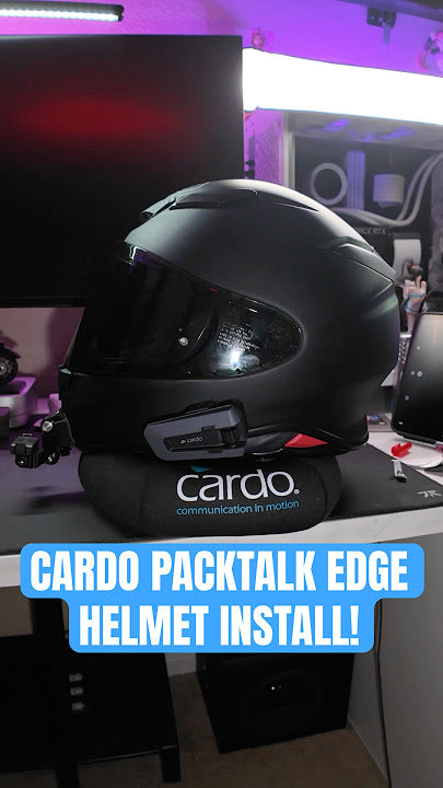 Cardo Packtalk Edge Install on Shoei RF-1400! 😮‍💨 #shorts #cardo #biker