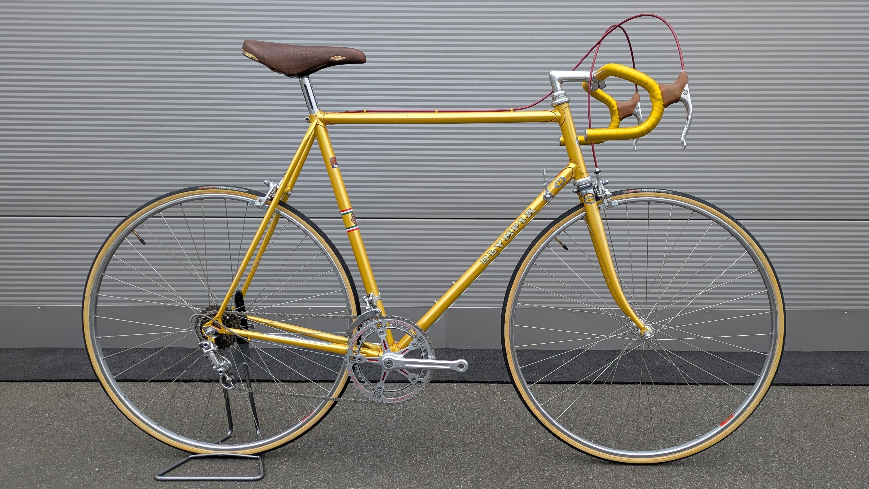 Olympia Italia Super – Goldenes Vintage-Rennrad aus Stahl – 1970er Jahre – Campagnolo