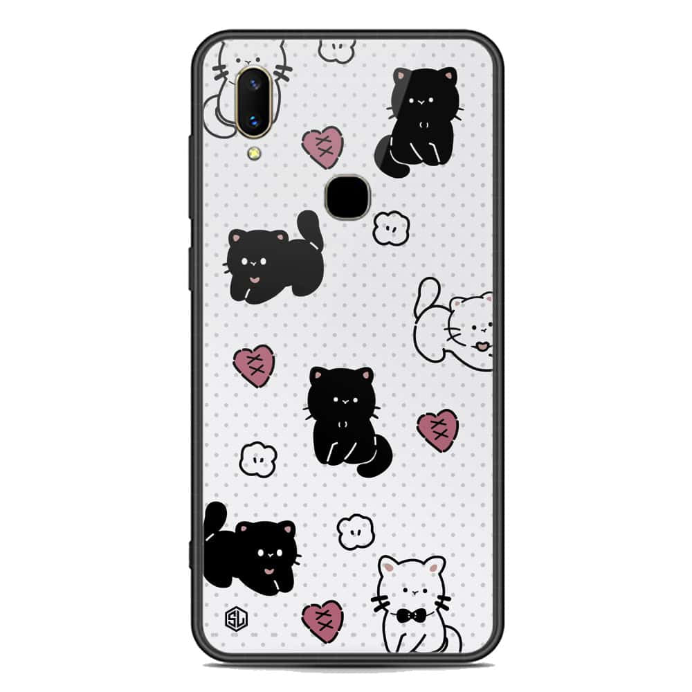 Cute Chic Series Soft Phone Case - Premium Glass Case - Design 6 - Vivo V11