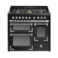 Steel fornuis Oxford 100/3 - Gas fornuis | XQ10FFF-6 | Model 2024-Fornuizen-Steel Cucine-6 PITS GAS-Mat zwart / Nero Fumo-Jones-Jansen