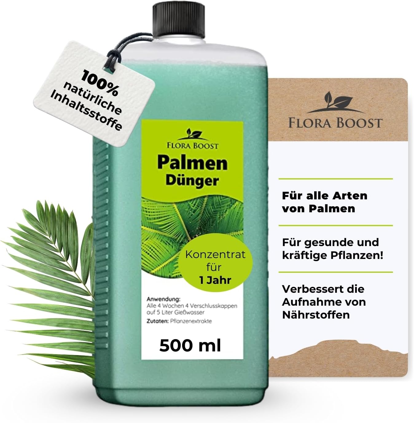 Palmendünger flüssig für alle Palmen von Flora Boost Flüssigdünger - Flora Boost