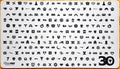 Set Symbols - Magic: The Gathering 30th Anniversary - Holofoil - Embroidered - MTG Playmat