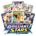 Pokemon Sword and Shield Brilliant Stars rare Pokemon holo card pack featuring Charizard and other holo cards