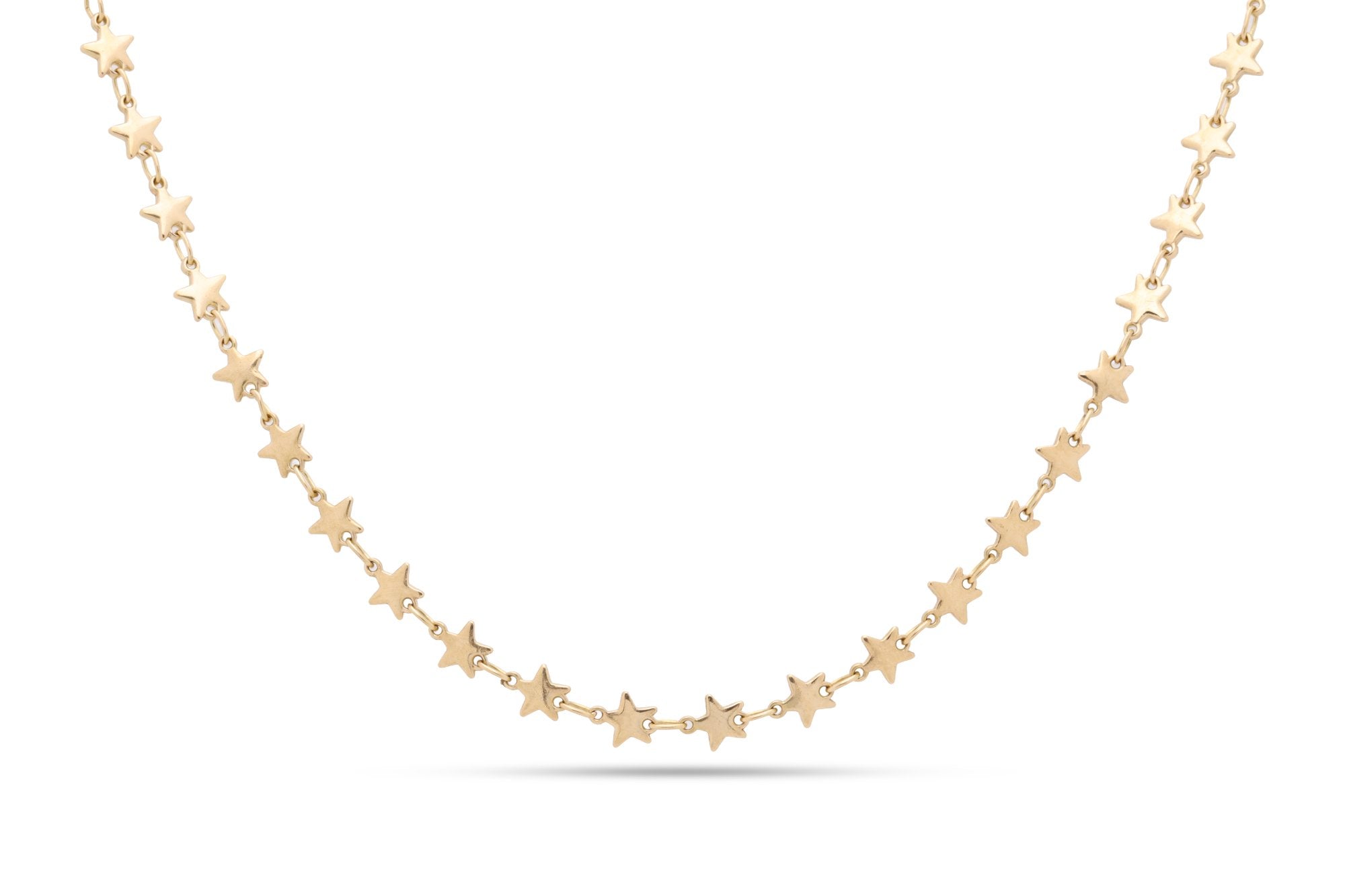 23.5'' 18k Yellow Gold Celestial Star Link Chain Necklace (18.80g.)