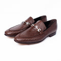 MORESCHI - Cuba Woven kangaroo leather loafers - Brown - Ninostyle