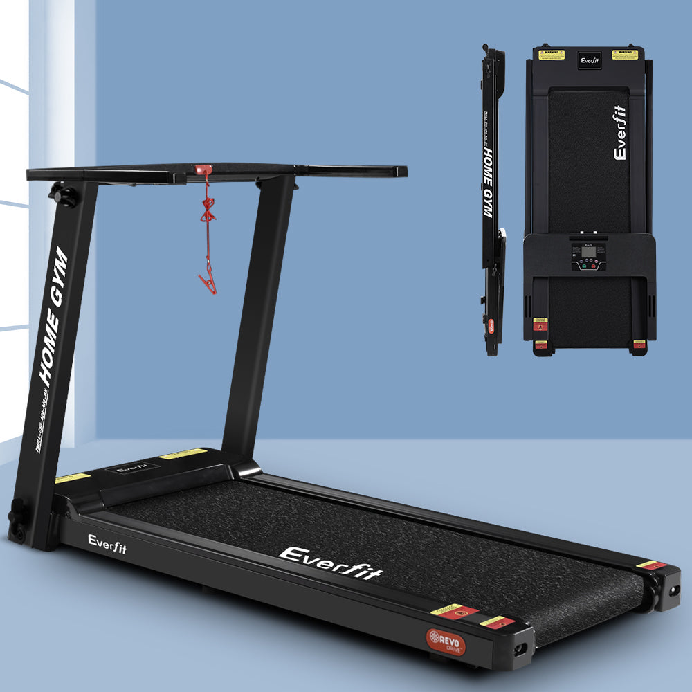 Everfit Electric Treadmill Home Gym Exercise Running Machine Fitness Equipment Compact Fully Foldable 420Mm Belt Black