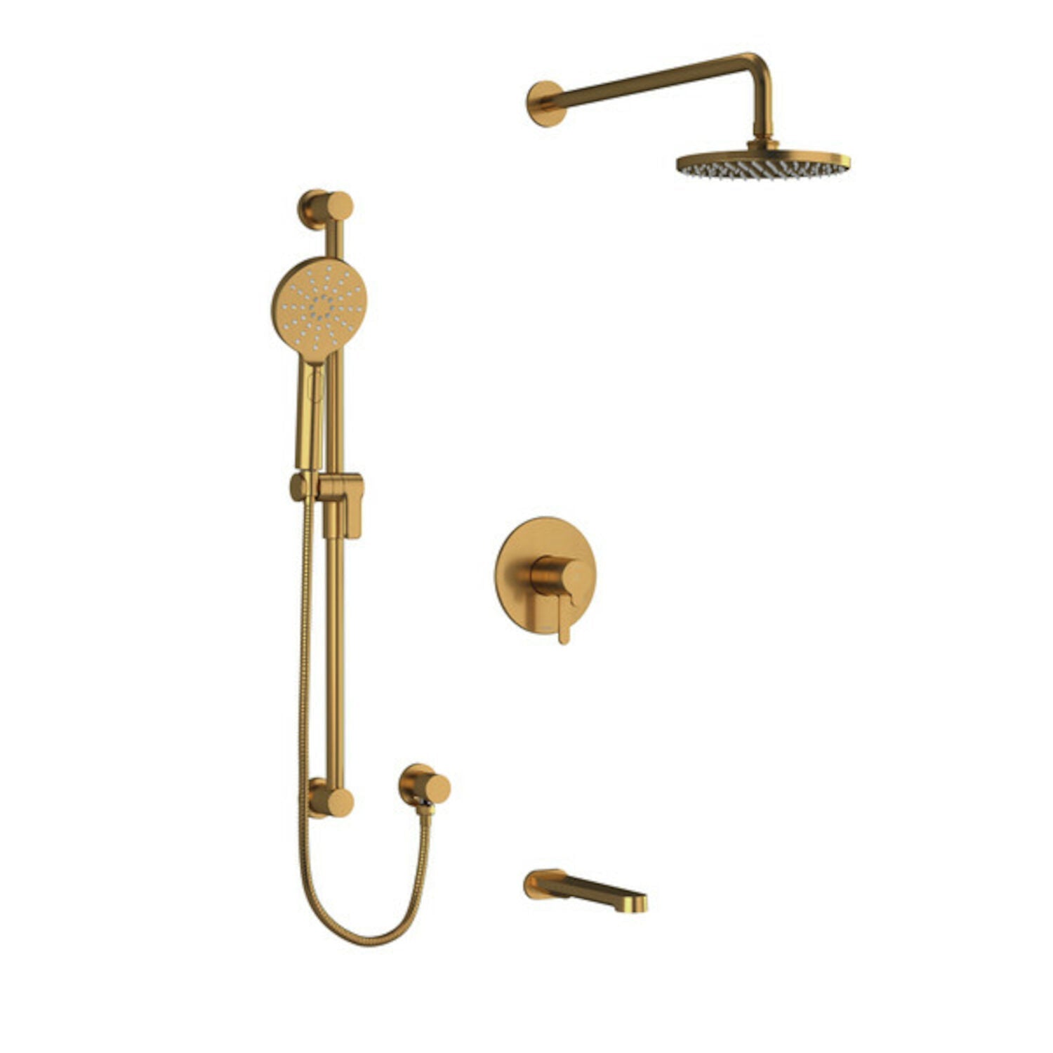 NIBI 1345 SHOWER KIT WITH HAND SHOWER, TUB SPOUT AND RAIN HEAD - robinsonco.ca