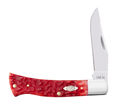 W.R. Case XX Knives Axe Handle Peach Seed Jig Dark Red Bone 31942 Carbon Steel Pocket Knife