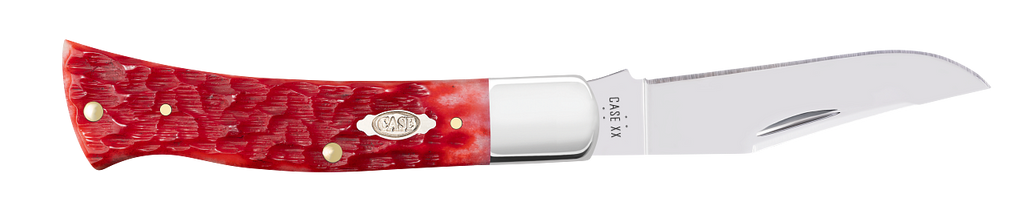 W.R. Case XX Knives Axe Handle Peach Seed Jig Dark Red Bone 31942 Carbon Steel Pocket Knife