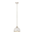 Z-Lite Landry Matte White Brushed Nickel 1 Light Pendant 1004P10-MW-BN | theLightShop